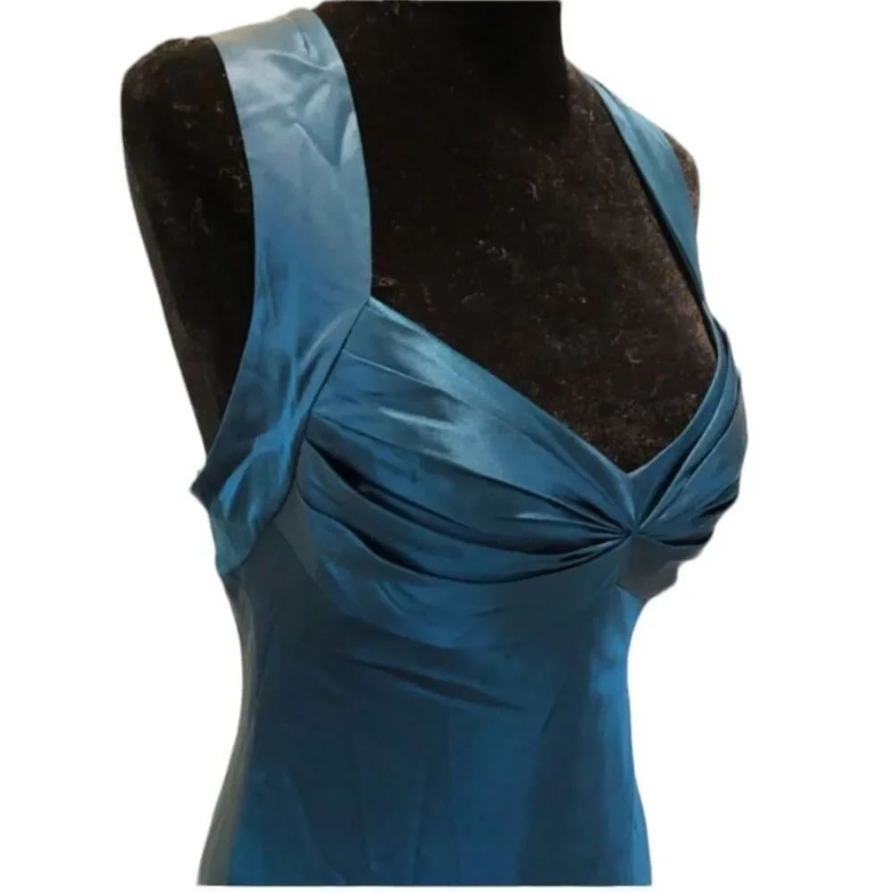 Calvin Klein Tropical Mermaid Turquoise Short Formal Dress - Size 9
